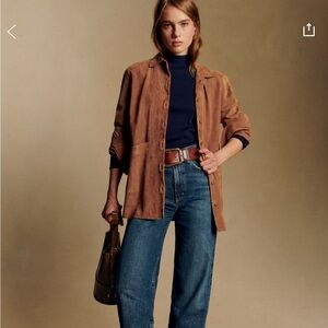 Sezane Will Jacket Camel Suede - Size M